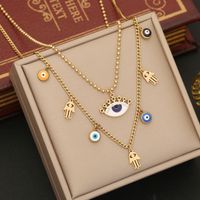 Wholesale Commute Heart Shape Stainless Steel Plating 18K Gold Plated Pendant Necklace main image 5