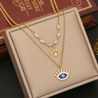 Wholesale Commute Heart Shape Stainless Steel Plating 18K Gold Plated Pendant Necklace sku image 1