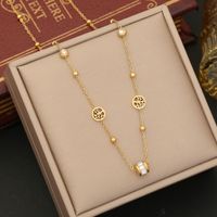 Wholesale Simple Style Commute Heart Shape Stainless Steel Plating Inlay 18K Gold Plated Zircon Pendant Necklace sku image 4