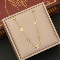 Wholesale Simple Style Commute Heart Shape Stainless Steel Plating Inlay 18K Gold Plated Zircon Pendant Necklace sku image 1