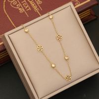 Wholesale Simple Style Commute Heart Shape Stainless Steel Plating Inlay 18K Gold Plated Zircon Pendant Necklace sku image 3