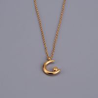 Ig Style Simple Style Heart Shape Titanium Steel Plating Inlay Zircon 18k Gold Plated Necklace main image 4