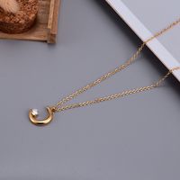 Ig Style Simple Style Heart Shape Titanium Steel Plating Inlay Zircon 18k Gold Plated Necklace main image 3