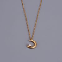 Ig Style Simple Style Heart Shape Titanium Steel Plating Inlay Zircon 18k Gold Plated Necklace main image 1