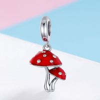 Casual Cute Mushroom Sterling Silver Inlay Zircon Jewelry Accessories main image 2