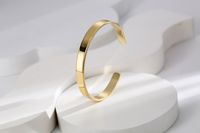 Casual Classic Style Commute Solid Color Copper Plating 18k Gold Plated Bangle main image 4