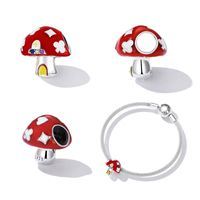 Casual Cute Mushroom Sterling Silver Inlay Zircon Jewelry Accessories main image 3