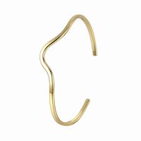 Casual Simple Style C Shape Copper 18k Gold Plated Cuff Bracelets In Bulk sku image 2