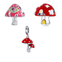 Casual Cute Mushroom Sterling Silver Inlay Zircon Jewelry Accessories main image 1