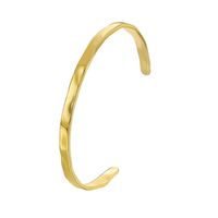 Casual Simple Style C Shape Copper 18k Gold Plated Cuff Bracelets In Bulk sku image 3