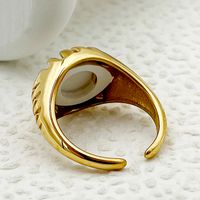 304 Stainless Steel Gold Plated Funny Novelty Commute Plating Eye Rings main image 3
