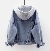 Women's Simple Style Solid Color Pocket Single Breasted Coat Denim Jacket main image 5