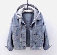 Femmes Style Simple Couleur Unie Poche Unique Poitrine Manteau Veste En Jean main image 4