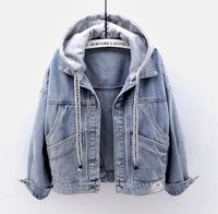 Women's Simple Style Solid Color Pocket Single Breasted Coat Denim Jacket main image 4