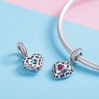 Ig Style Casual Cute Human Heart Shape Sterling Silver Inlay Zircon Charms main image 3