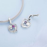 Ig Style Casual Cute Human Heart Shape Sterling Silver Inlay Zircon Charms main image 2