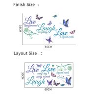 Casual Letter Butterfly Pvc Wall Sticker main image 6