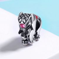 Casual Clown Water Droplets Elephant Sterling Silver Inlay Zircon Jewelry Accessories main image 3