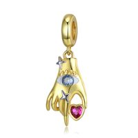 Simple Style Classic Style Devil's Eye Sterling Silver Plating Inlay Zircon 14k Gold Plated Charms sku image 1