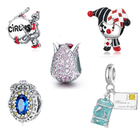 Casual Clown Water Droplets Elephant Sterling Silver Inlay Zircon Jewelry Accessories main image 1