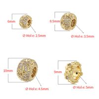 Ig Style Vintage Style Round Petal Brass Plating Inlay Zircon 18k Gold Plated Jewelry Accessories main image 2