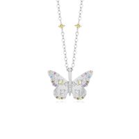 Simple Style Butterfly Sterling Silver Silver Plated Zircon Charms In Bulk sku image 2