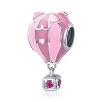 Casual Cute Animal Hot Air Balloon Sterling Silver Inlay Zircon Jewelry Accessories sku image 1
