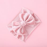 Simple Style Solid Color Bow Knot Cloth Hair Band sku image 1