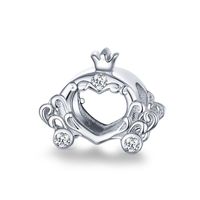 Casual Cute Pumpkin Crown Sterling Silver Inlay Zircon Jewelry Accessories sku image 1