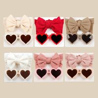 Simple Style Commute Solid Color Bow Knot Plastic Knit Hair Band main image 1