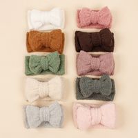 Simple Style Solid Color Bow Knot Yarn Hair Band main image 4