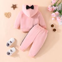 Simple Style Solid Color Polyester Girls Clothing Sets main image 5