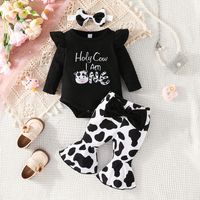 Simple Style Flower Polyester Girls Clothing Sets main image 4