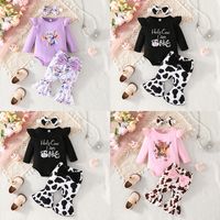 Simple Style Flower Polyester Girls Clothing Sets main image 1