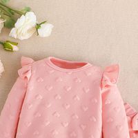 Cute Solid Color Polyester Girls Clothing Sets main image 5