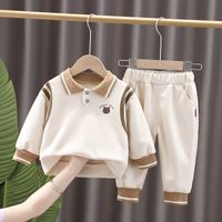 Casual Cartoon Cotton Boys Clothing Sets sku image 1