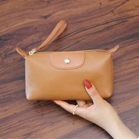 Women's Color Block Leather Zipper Wallets sku image 3