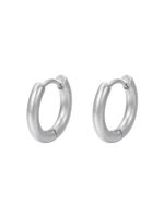 1 Pair Vintage Style Solid Color Plating Copper 18k Gold Plated Silver Plated Hoop Earrings main image 2