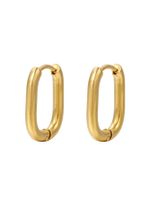 1 Pair Vintage Style Solid Color Plating Copper 18k Gold Plated Silver Plated Hoop Earrings main image 4
