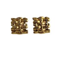 1 Pair Simple Style Geometric Plating Copper Ear Studs main image 3