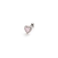 1 Piece Ethnic Style Star Heart Shape Plating Inlay Stainless Steel Copper Zircon Ear Studs sku image 22