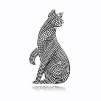 Vintage Style Cat Alloy Plating Inlay Crystal Unisex Brooches sku image 14