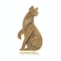 Vintage Style Cat Alloy Plating Inlay Crystal Unisex Brooches sku image 13