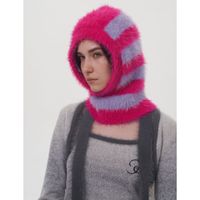 Women's Casual Stripe Eaveless Wool Cap main image 6