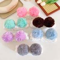 Cute Geometric Flannel Pom Poms Hair Band main image 6