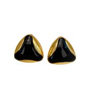 1 Pair Vintage Style Triangle Round Plating Alloy Ear Studs main image 5