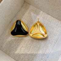1 Pair Vintage Style Triangle Round Plating Alloy Ear Studs main image 3