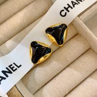 1 Pair Vintage Style Triangle Round Plating Alloy Ear Studs main image 2