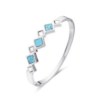 Rétro Carré Acier Inoxydable Incruster Zircon Bracelet sku image 1