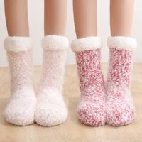 Women's Sweet Solid Color Polyester Crew Socks A Pair main image 1